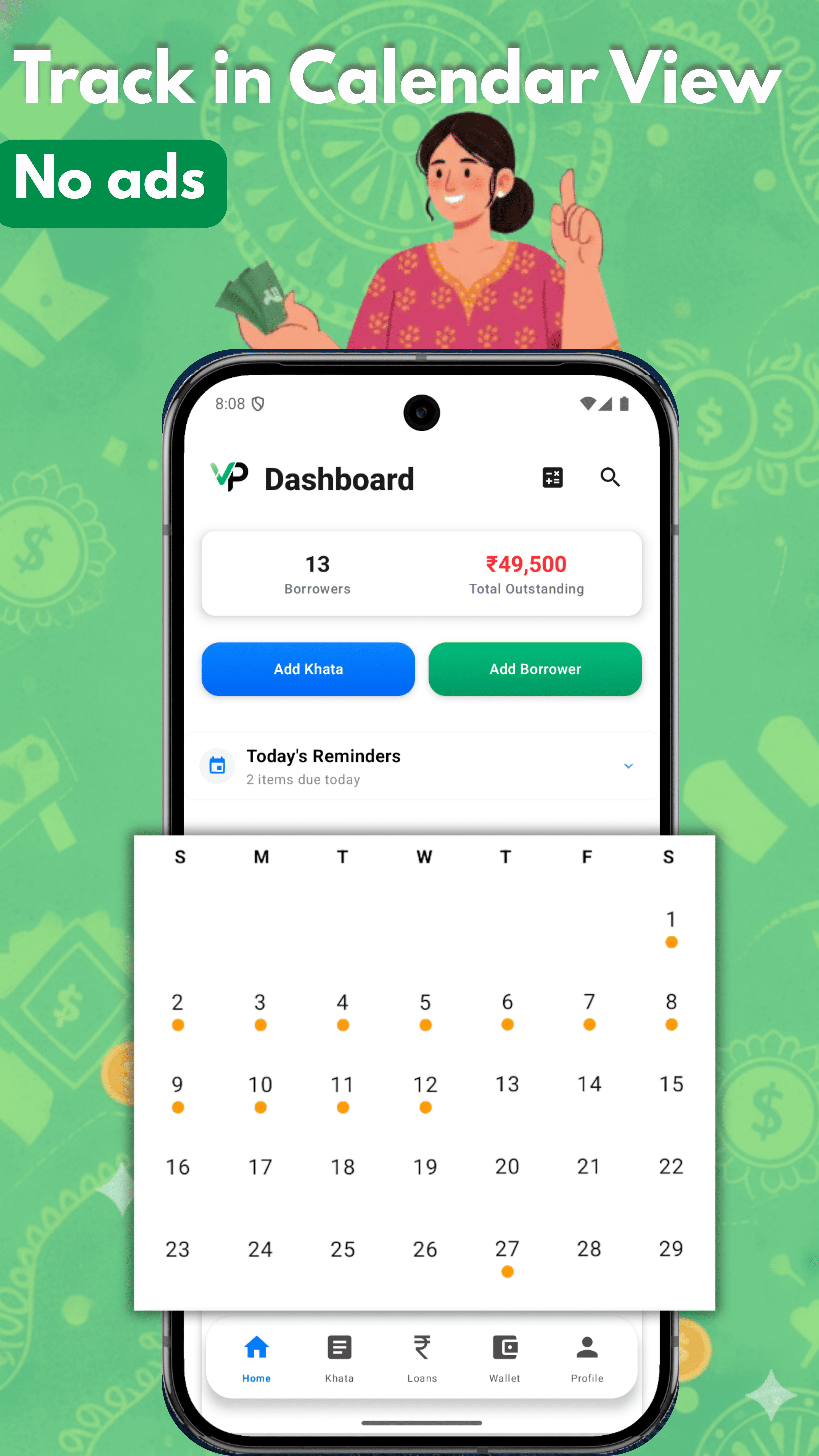Track in Calendar View